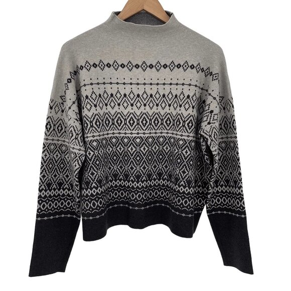 NWOT! JOIE NORDIC FAIR ISLE MOCK NECK SWEATER - Picture 6 of 7